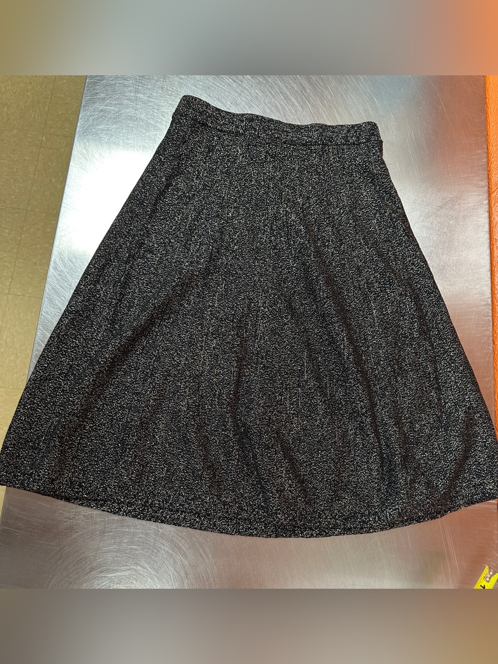 Nanette Nanette Lepore Womens XS Black Gold Metallic A-Line Knit Skirt Pull-On